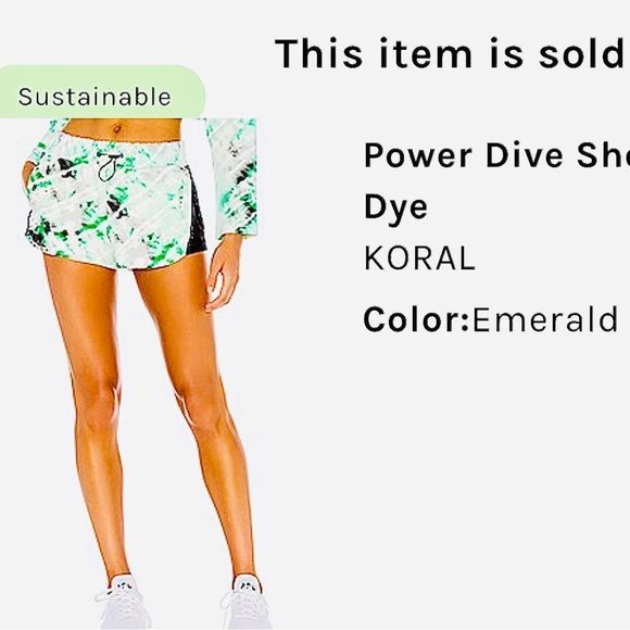 Koral Revolve Power Dive Green shorts - Picture 12 of 16